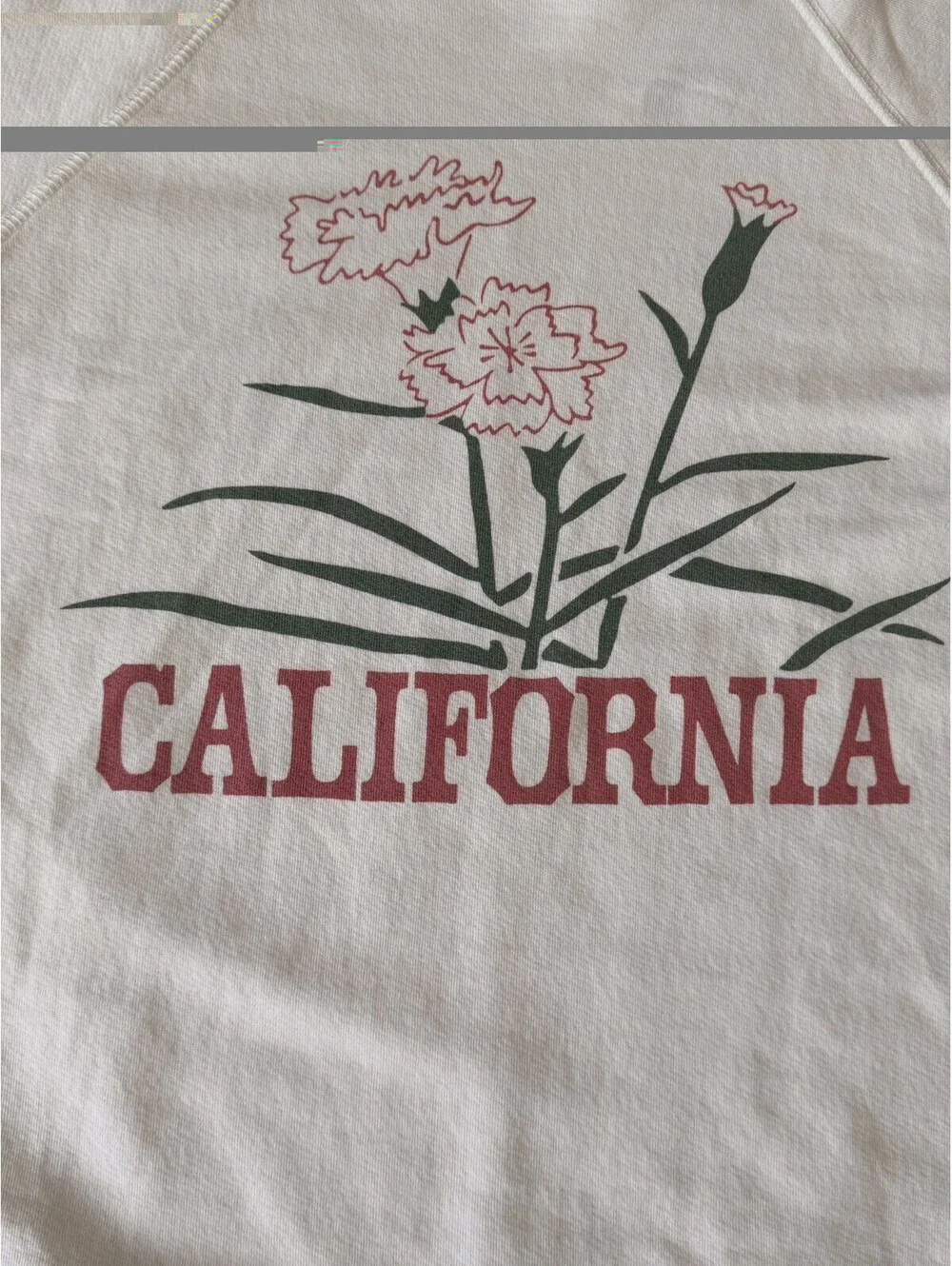 Free People Retrobrand California Classic Crewneck Oversized Sweatshirt, Cream
